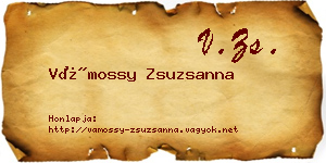 Vámossy Zsuzsanna névjegykártya
